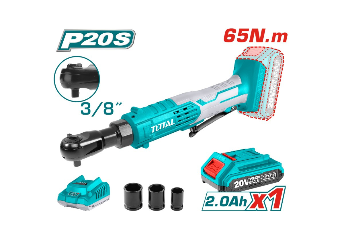 Ճռիկ մարտկոցային 65Նմ (մարտկոցով, լիցքավորիչով) TOTAL TDRLI206015