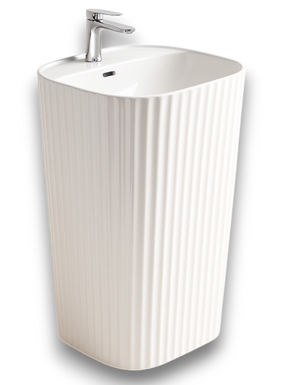 Լվացարան փայլուն սպիտակ 535*470*840 Perla