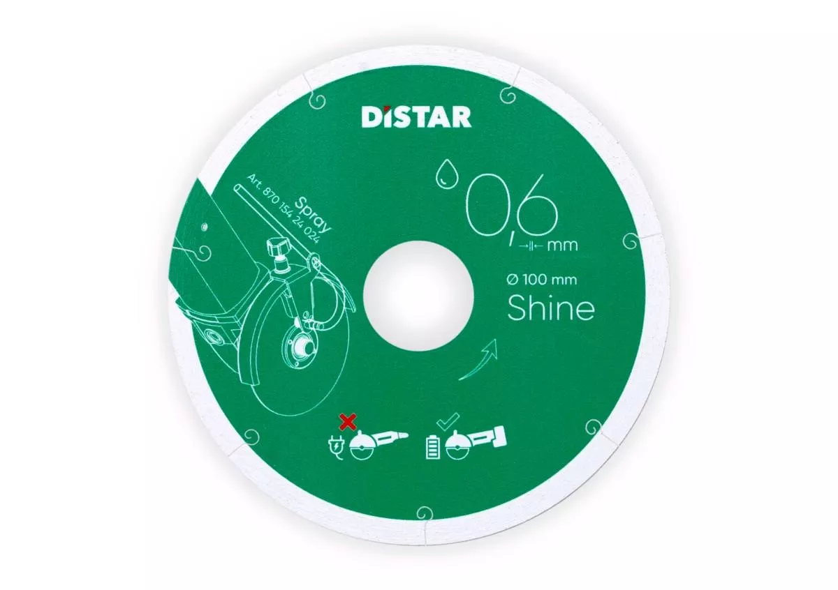 Ալմաստե կտրող սկավառակներ 1A1R 101,6x0,6x5x22,23 Shine Distar