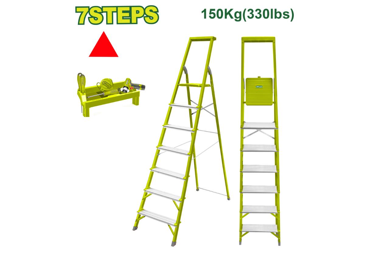 Стремянка  из стали и алюминия, 7 ступеней, 150 кг DYLLU DTLD1H07