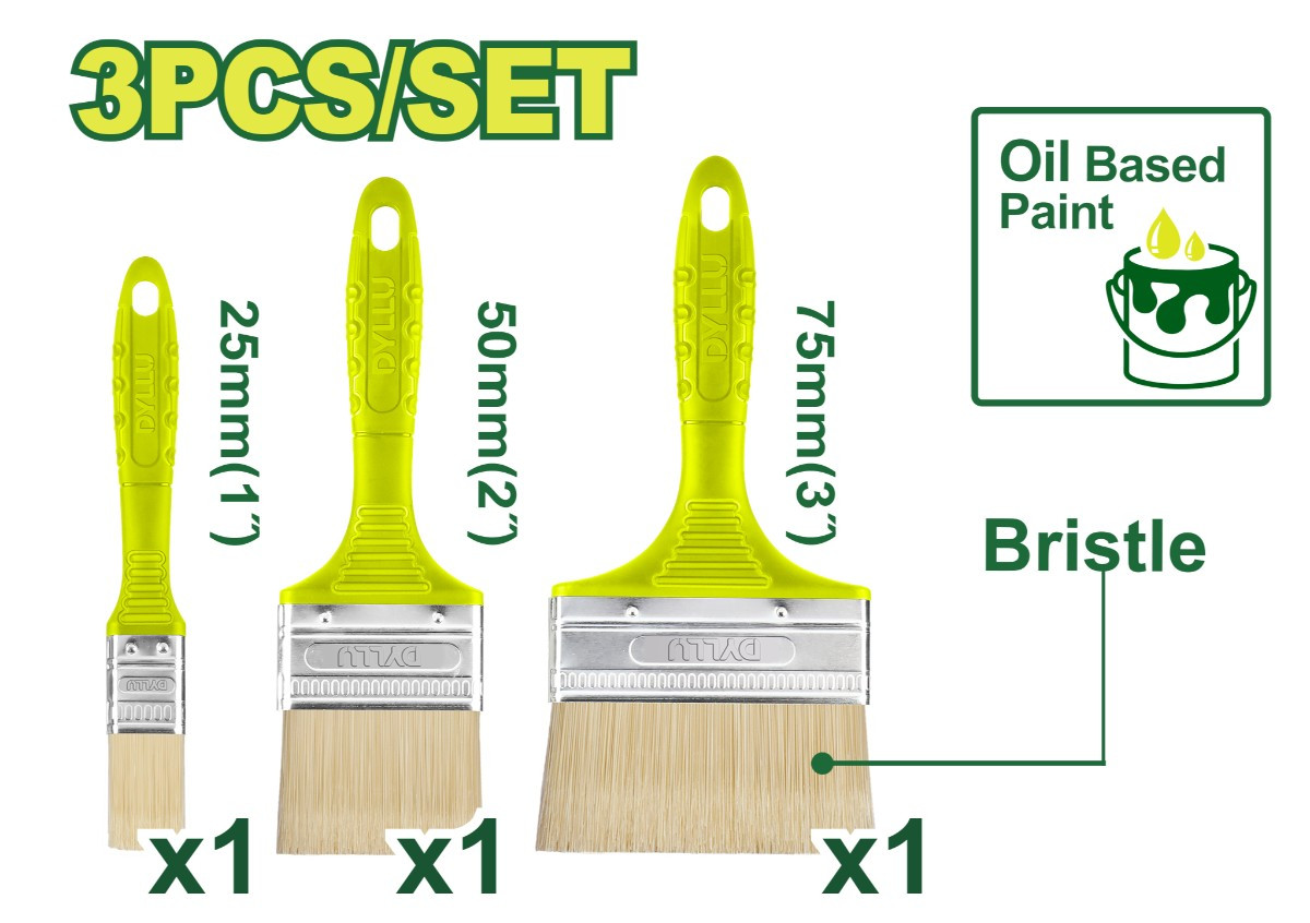 Ներկի վրձինների (3 հատ) հավաքածու DYLLU DTPB1931 25-75մմ