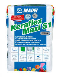 Клей для плитки и камня Mapei Keraflex Maxi S1 серый 25 кг C2TES1 MAPEI