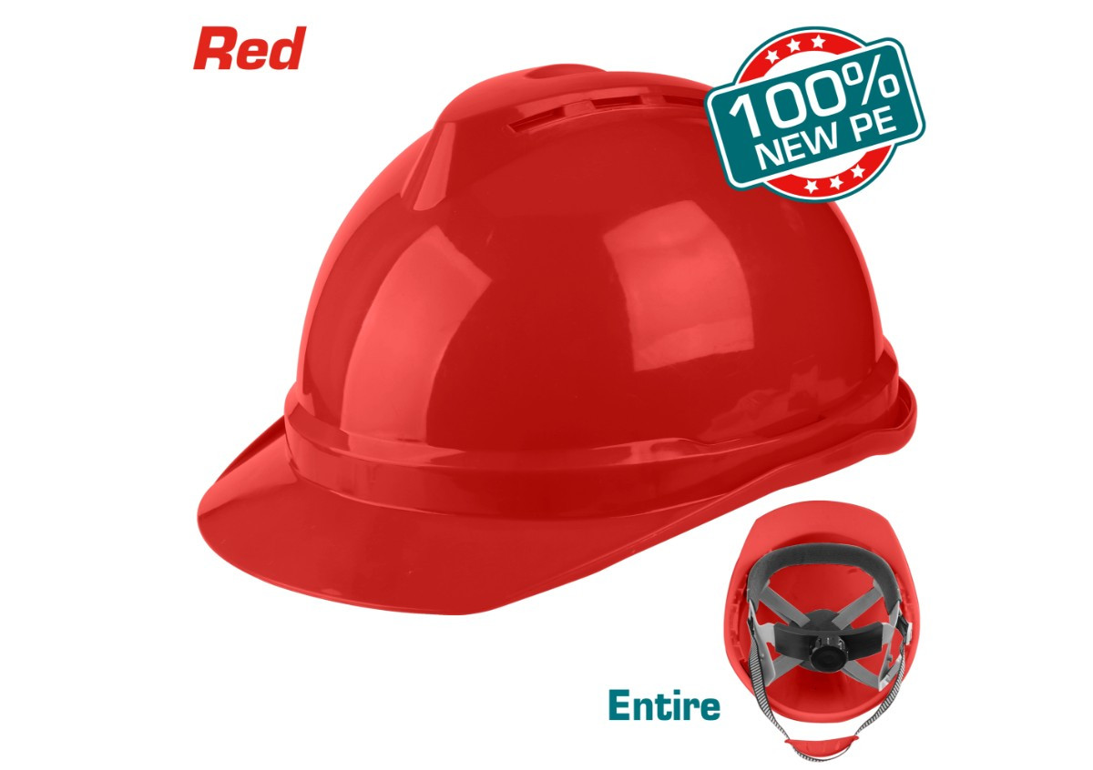 Строительный шлем красный TOTAL TSP2604