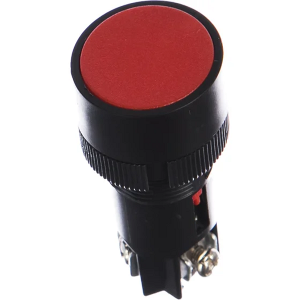 Кнопка круглая красная NO+NC 220 В EB22 Start + Stop IEK