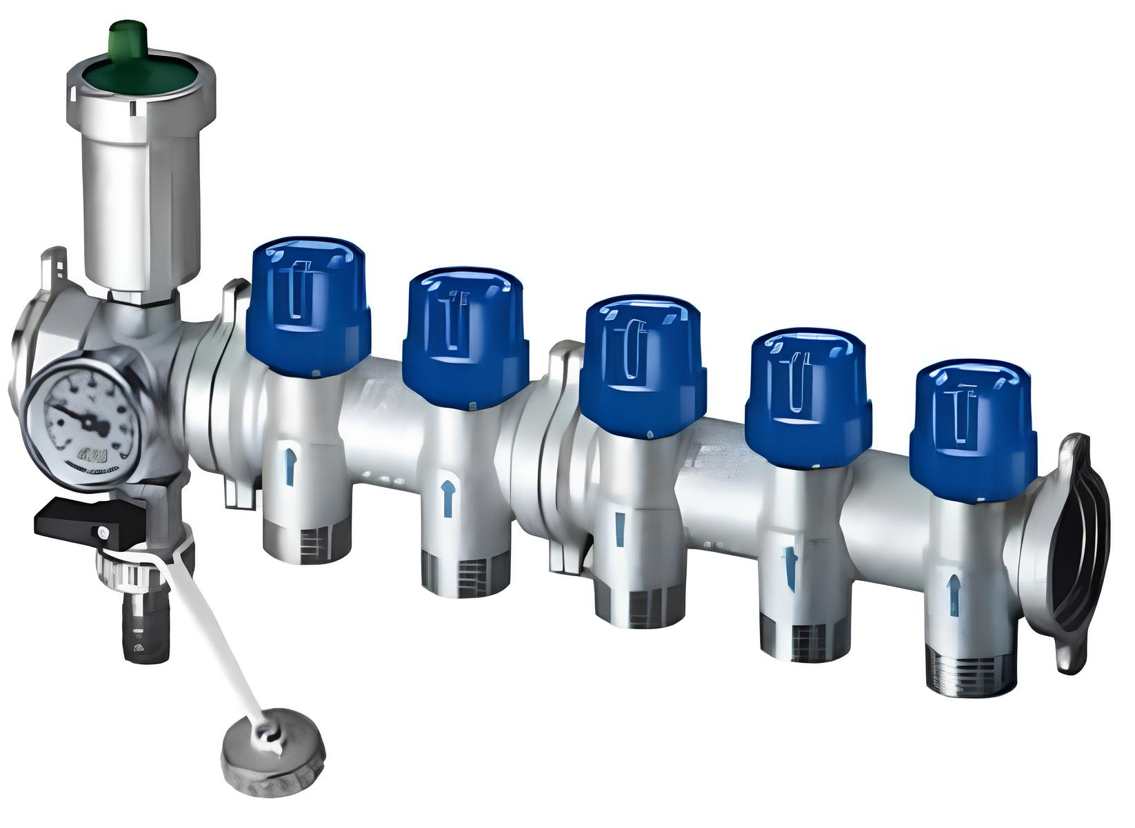 Коллектор терморегулирующий 1" с 3 отв. М24*19 FAR