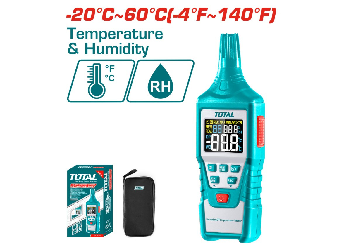 Թվային խոնավության և ջերմության չափիչ TOTAL TETHT01