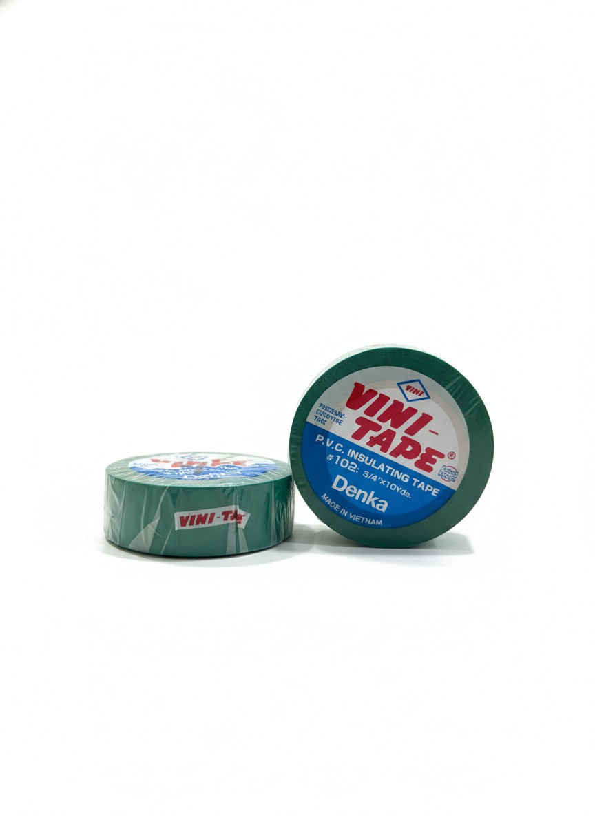 Изолента Vini-Tape зелёная 19мм*19м Denka