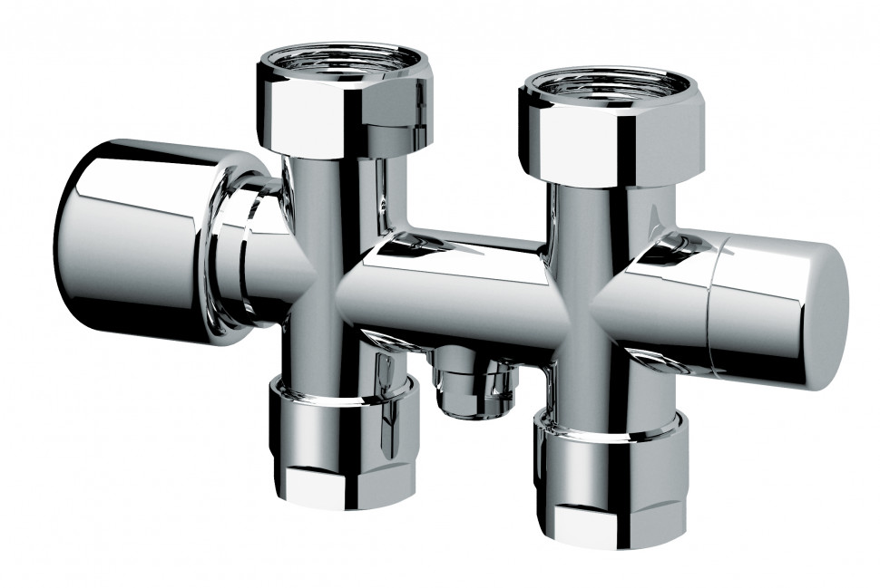 Հանգույց H-աձև թերմո և փակող փականներով, ուղիղ, М24*19 ՆՊ արծաթագույն FAR