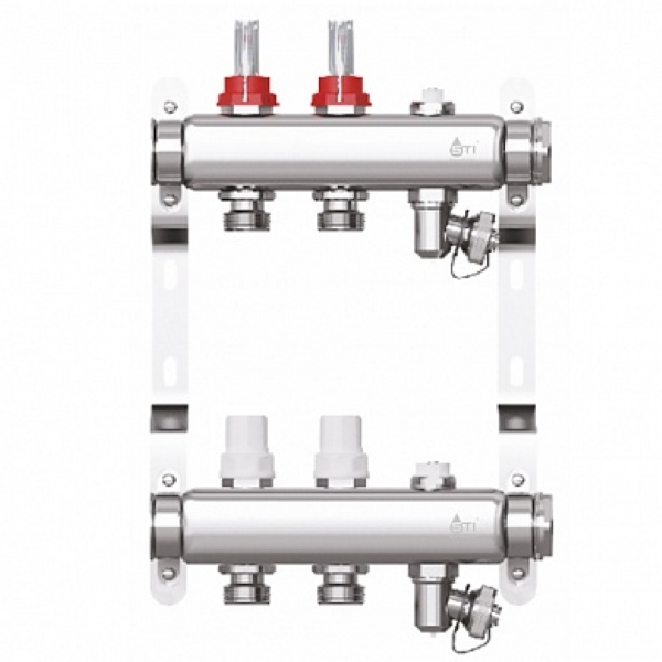 Коллекторная группа СМ2F в сборе с расходомерами 1" *2 STI