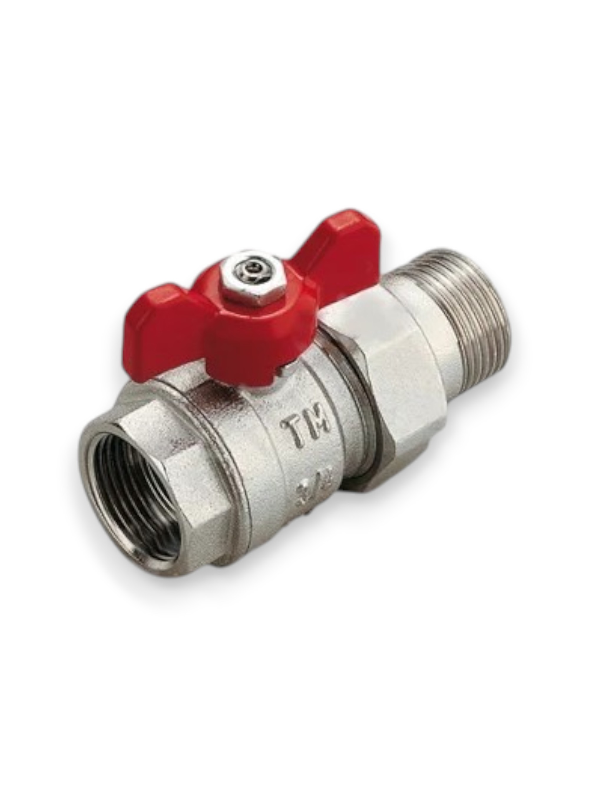 Кран шаровой 1/2 ВР-НР красный 2121 TIEMME