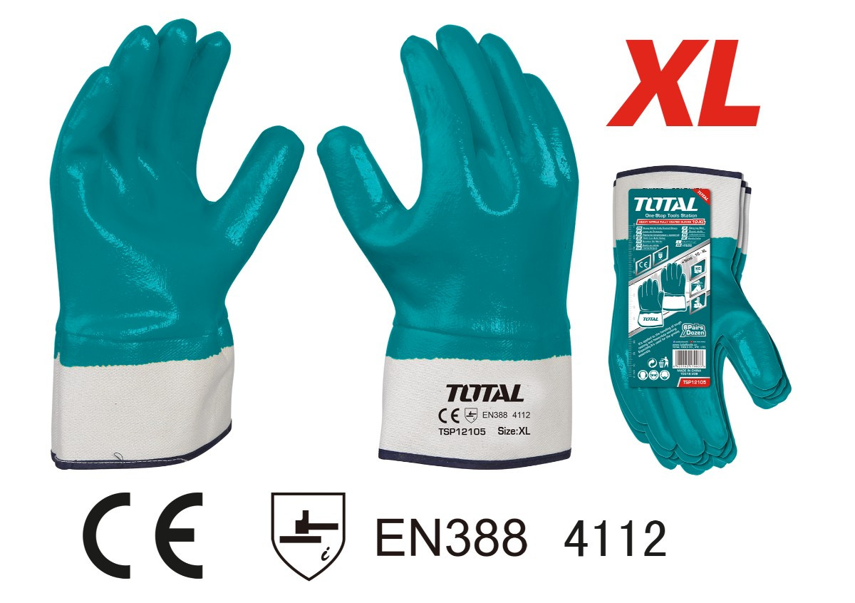 Աշխատանքային ձեռնոց կաուչուկից TOTAL TSP12105