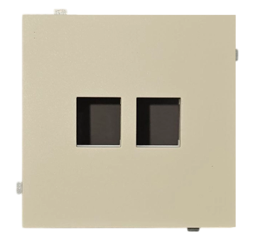 Розетка для компьютера/телефона пустая, 2 модуля, Бежевый Electrica