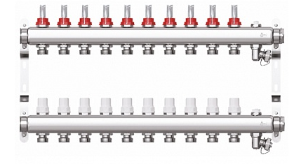 Կոլեկտոր հոսքաչափերով 1" X10 STI