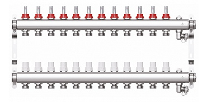 Коллекторная группа СМ12F в сборе с расходомерами 1" *12 STI