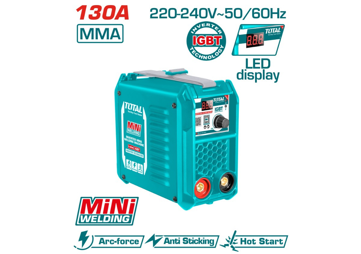 Инверторный сварочный аппарат MMA 130A IGBT  TOTAL TW213018