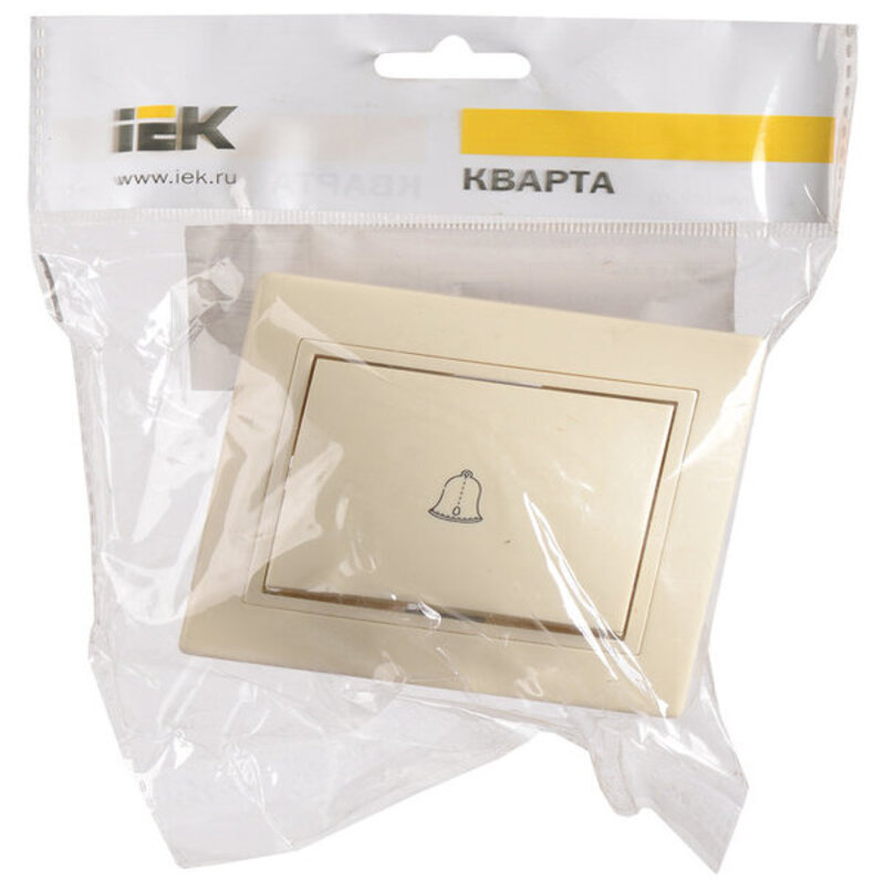 Кнопка звонка бежевый KVARTA IEK