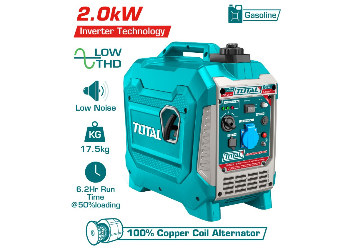 Գեներատոր ինվերտորային բենզինային 2կՎտ  TP523006  TOTAL