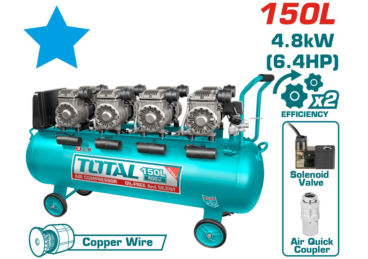 Կոմպրեսոր 150լ TOTAL TCS4481508