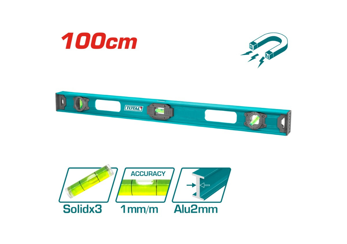 Հարթաչափ 100սմ մագնիսով TOTAL TMT210026