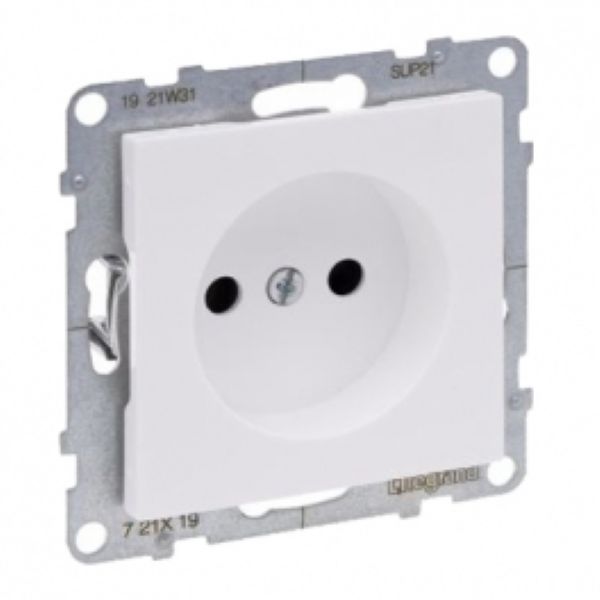 Розетка 2K  с штор.бел. Suno Legrand