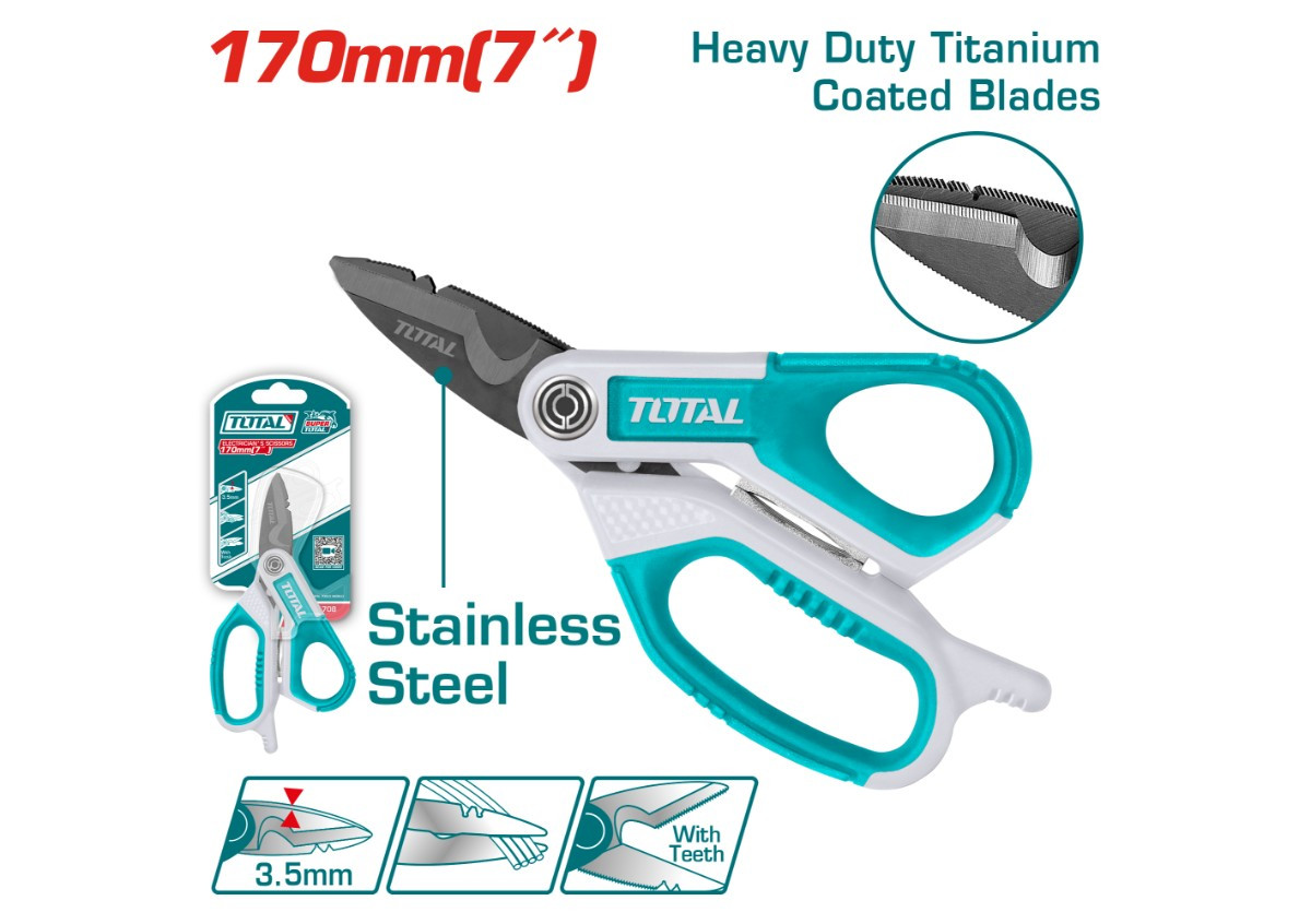 Մալուխ մաքրող-կտրող մկրատ 170մմ TOTAL THES051708