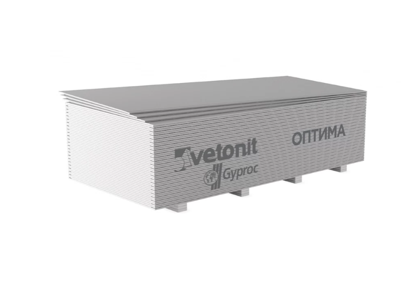 Գիպսաստվարաթուղթ 1950*1200*12.5 (2.34 քմ) 50հ Optima 02375 Gyproc