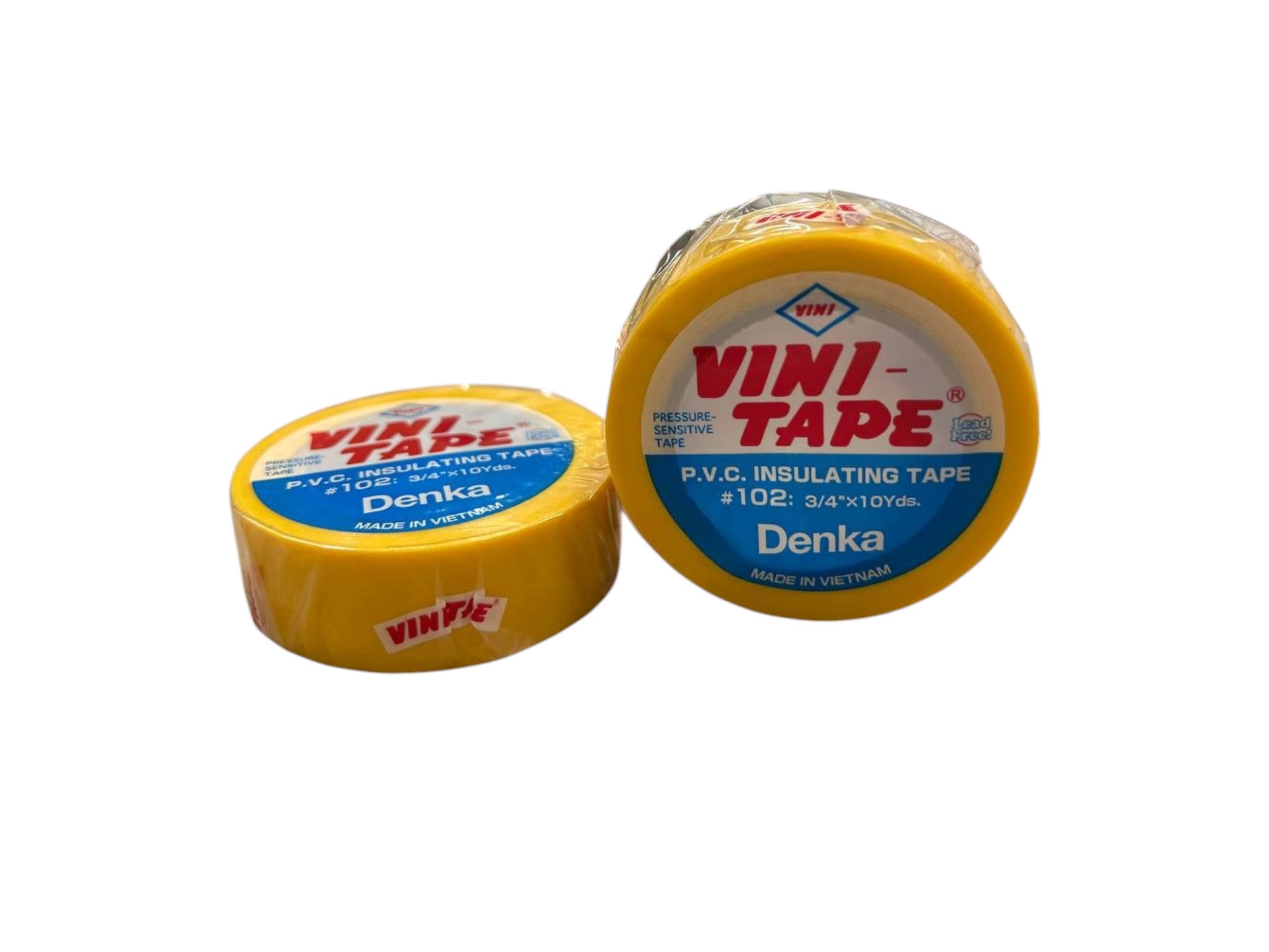Изолента Vini-Tape желтая 20мм*9м Denka