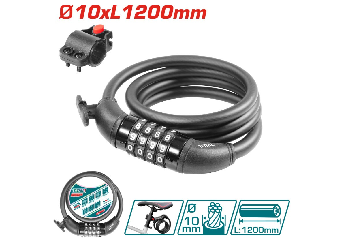 Կողպեք հեծանիվի 1200մմ TOTAL TBK21012