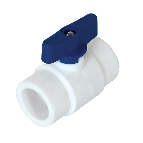 Вентиль бабочка 20мм синий Kalde