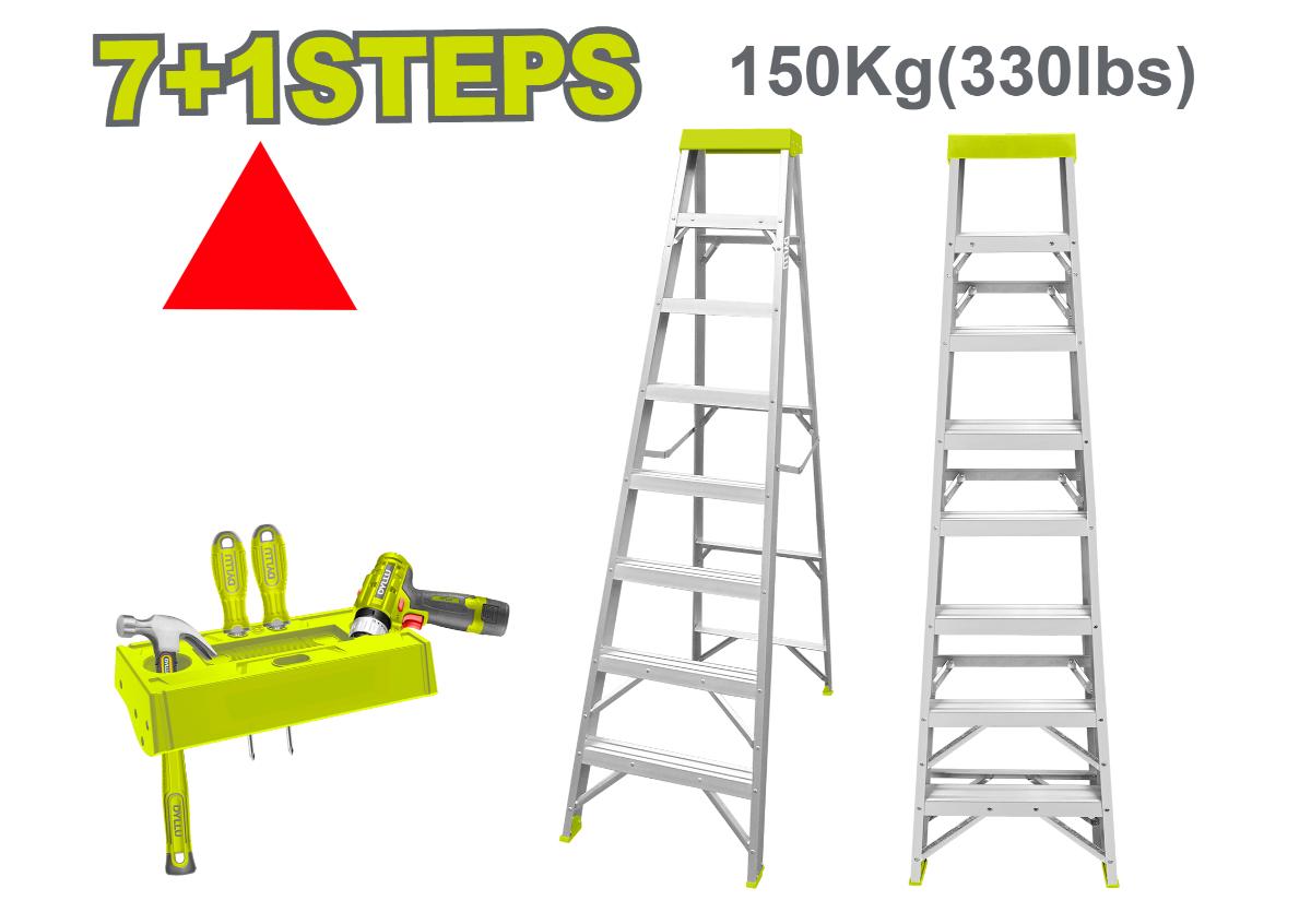 Սանդուղք միակողմանի 7+1 քայլ, 150 կգ DYLLU DTLD2H07
