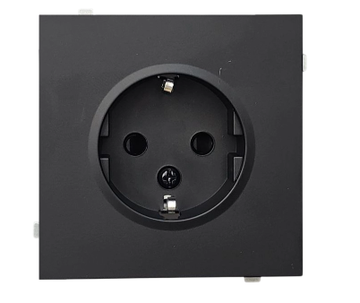 Վարդակ հողանցումով սև (1/10) Lavanda Electrica