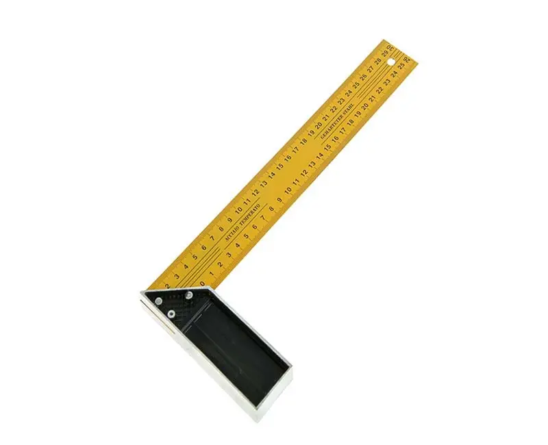 Շին․ քանոն-անկյուն 25սմ դեղին DINGQI