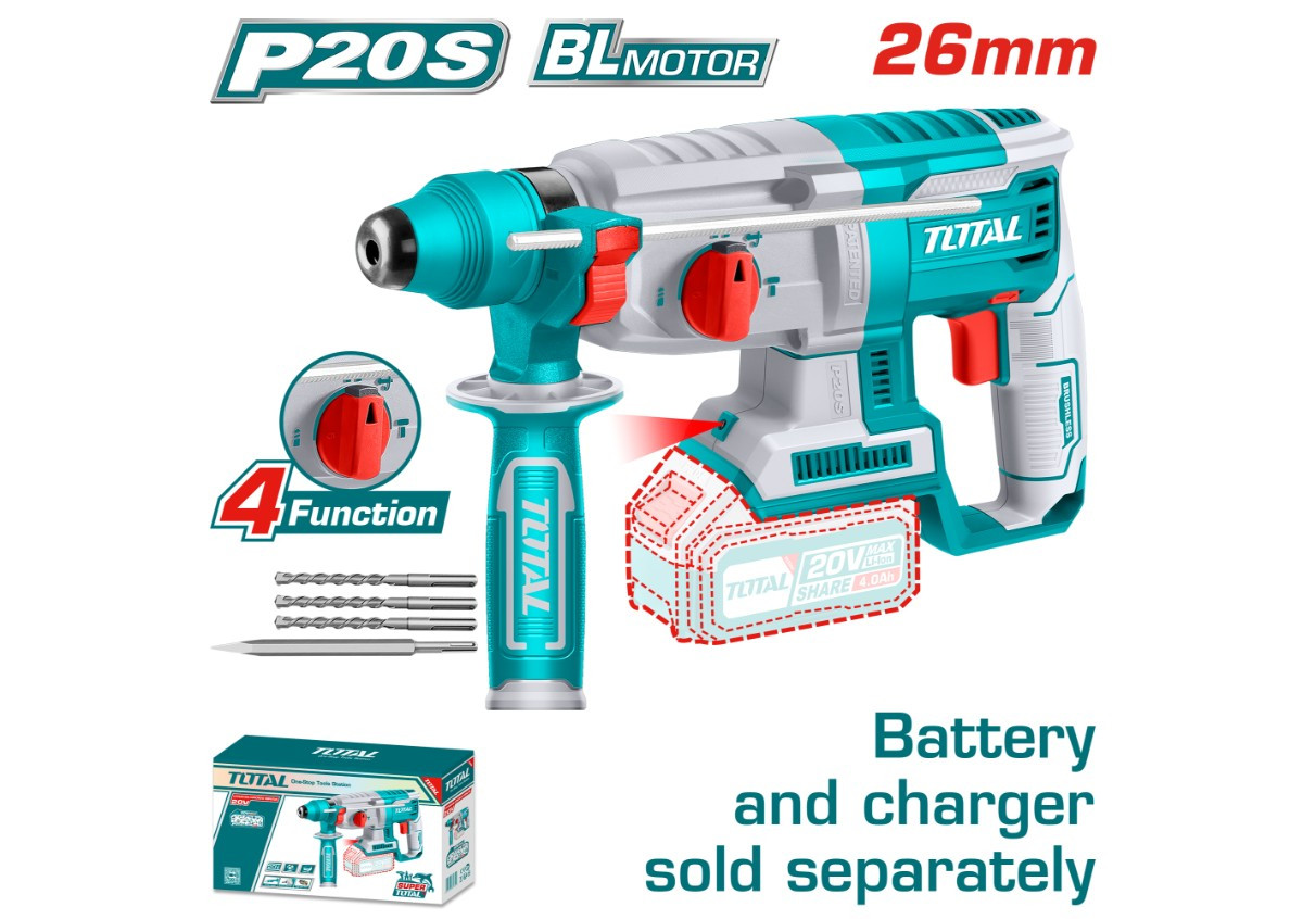 Հորատիչ մարտկոցային 20Վ 2Ջ SDS Plus TRHLI20228 TOTAL