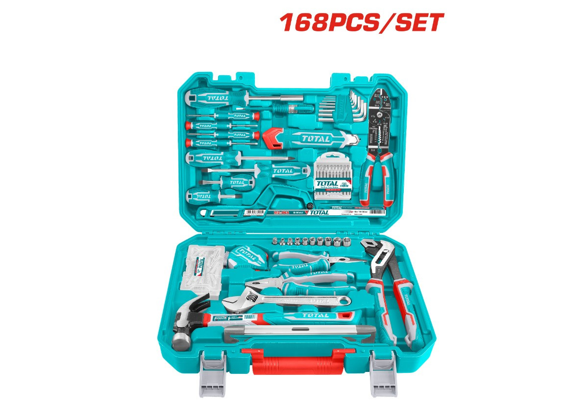 Набор ручных инструментов и аксессуаров 168шт  TOTAL THKTHP21686