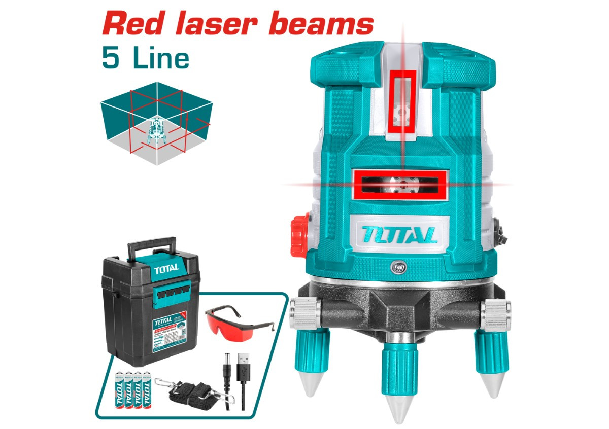 Лазерный нивелир (красные лазерные лучи)  TOTAL TLL306505