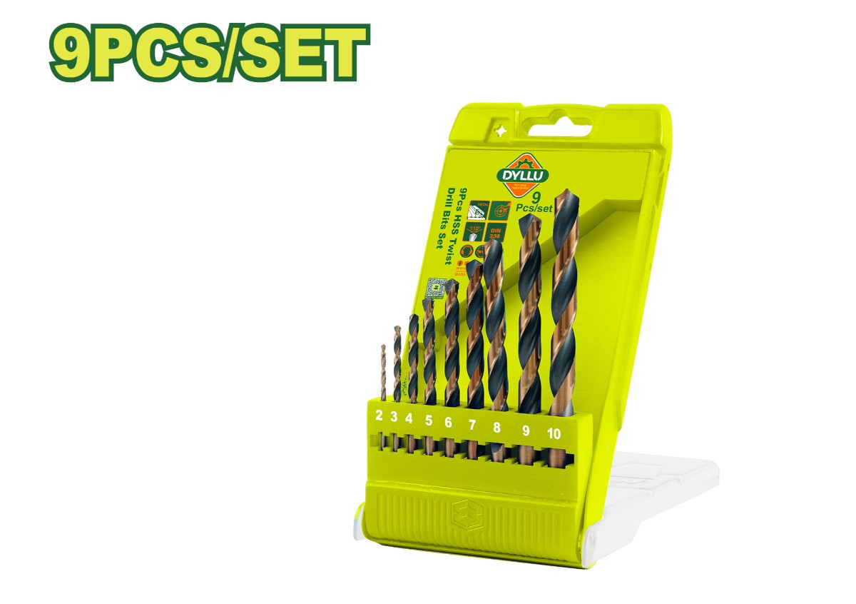 Շաղափների հավաքածու պարուրաձև 9 հատ DYLLU DTTD6B02 2-10մմ