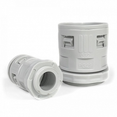 Ճկախողովակի մուտքի կցոն PG 20մմ մոխրագույն ПРОМРУКАВ