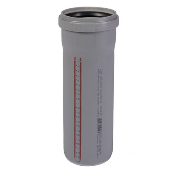 Խողովակ կցորդով մոխրագույն d40*150մմ OSTENDORF -HTEM