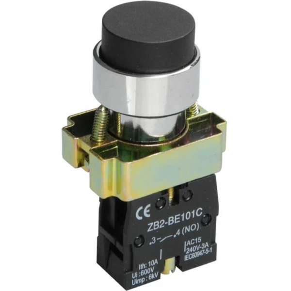 Кнопка чёрная START NO XB2 XB2-BA21-BLACK-1NO IEK