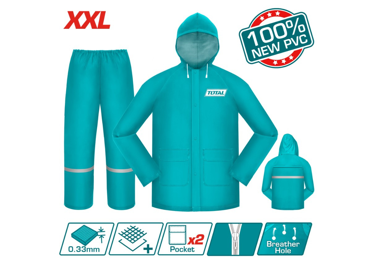 Անձրևի թիկնոց տաբատով XXL TOTAL THTRS031.XXL