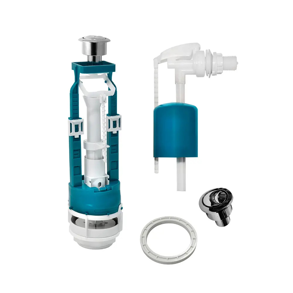 Арматура для унитаза  нижний подвод  (синий) HS-H204 DINGQI