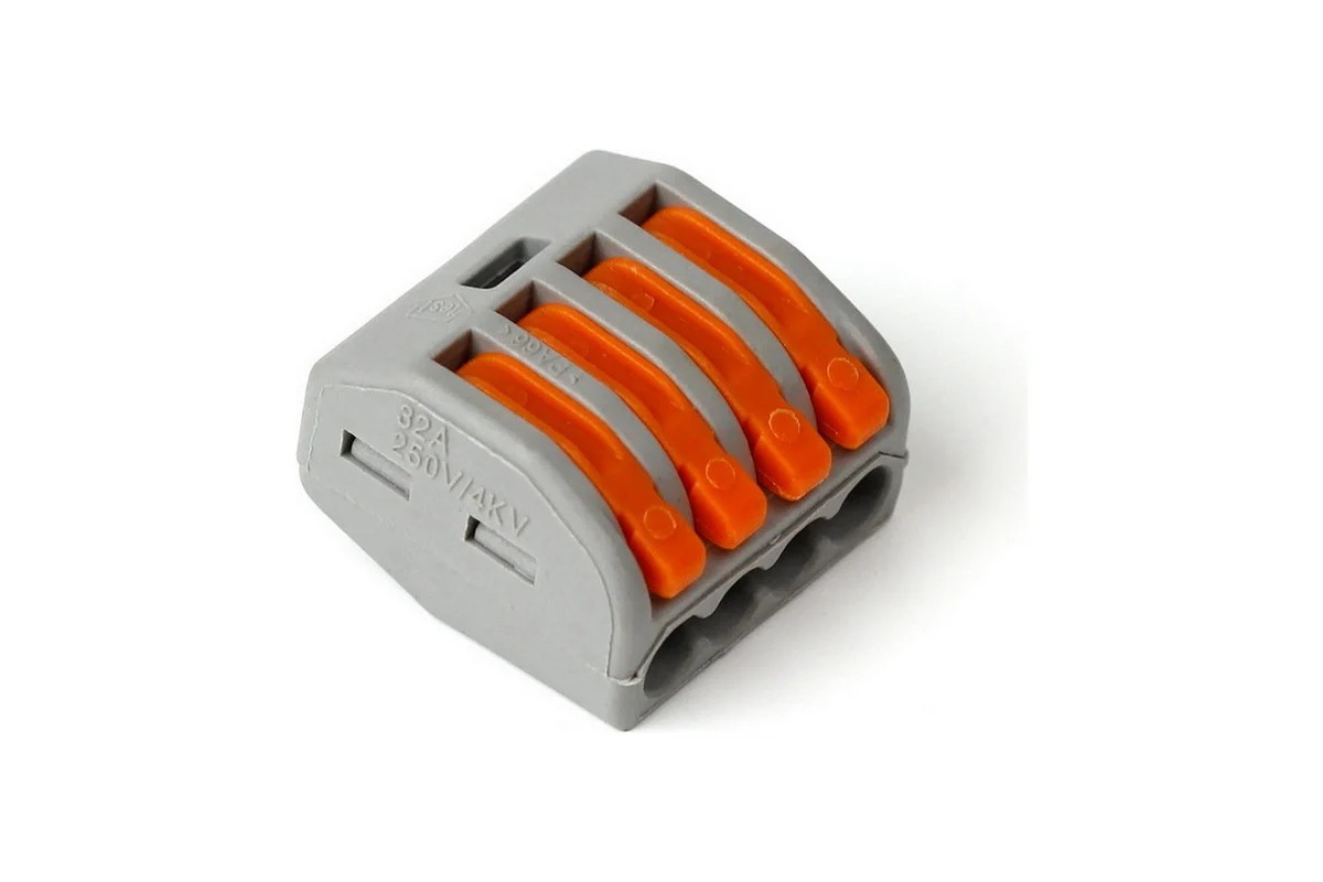 Строительно монтажные клеммы с рычагами 4 отверстия Smartbuy