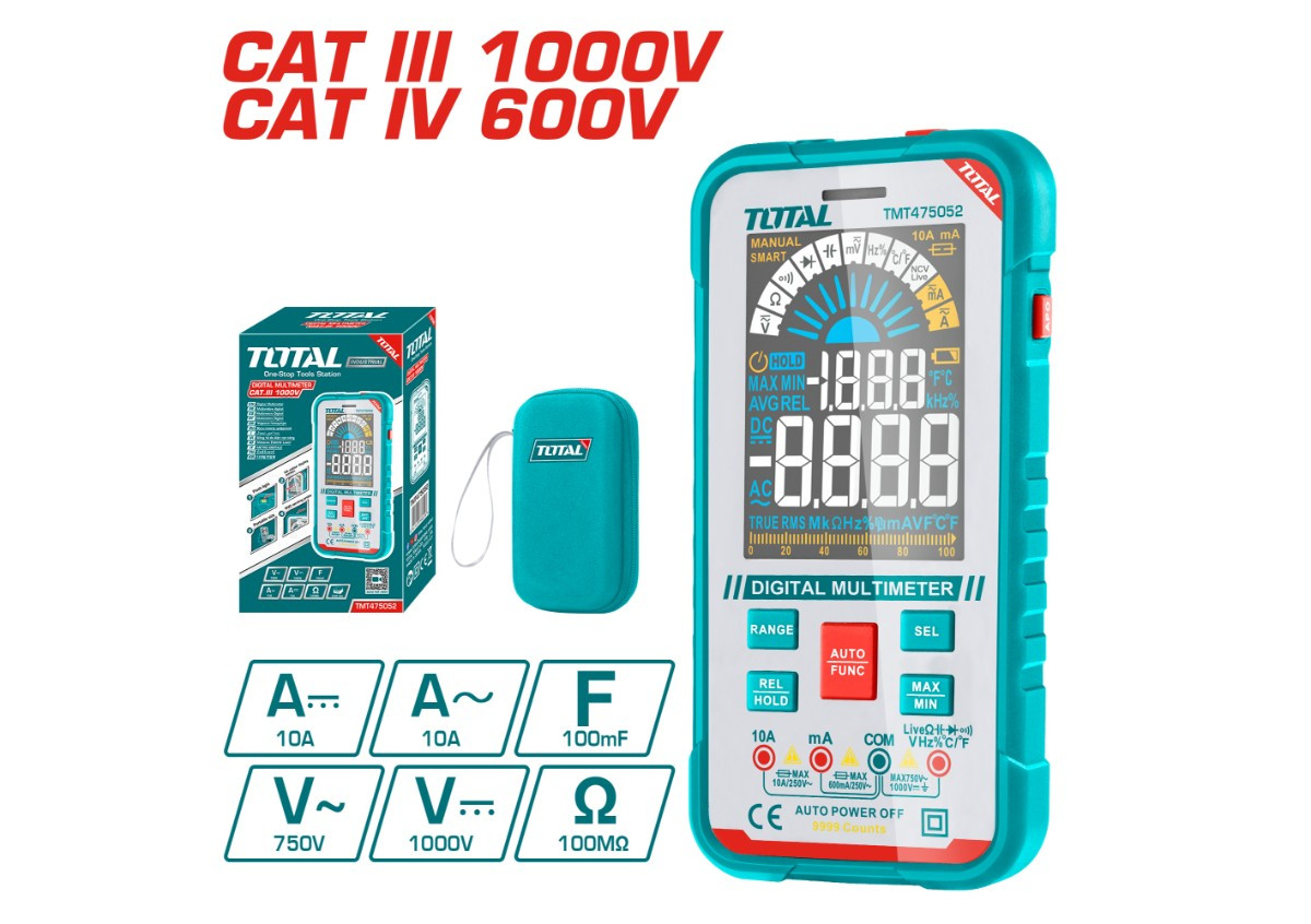 Цифровой мультиметр 4 TOTAL TMT475052