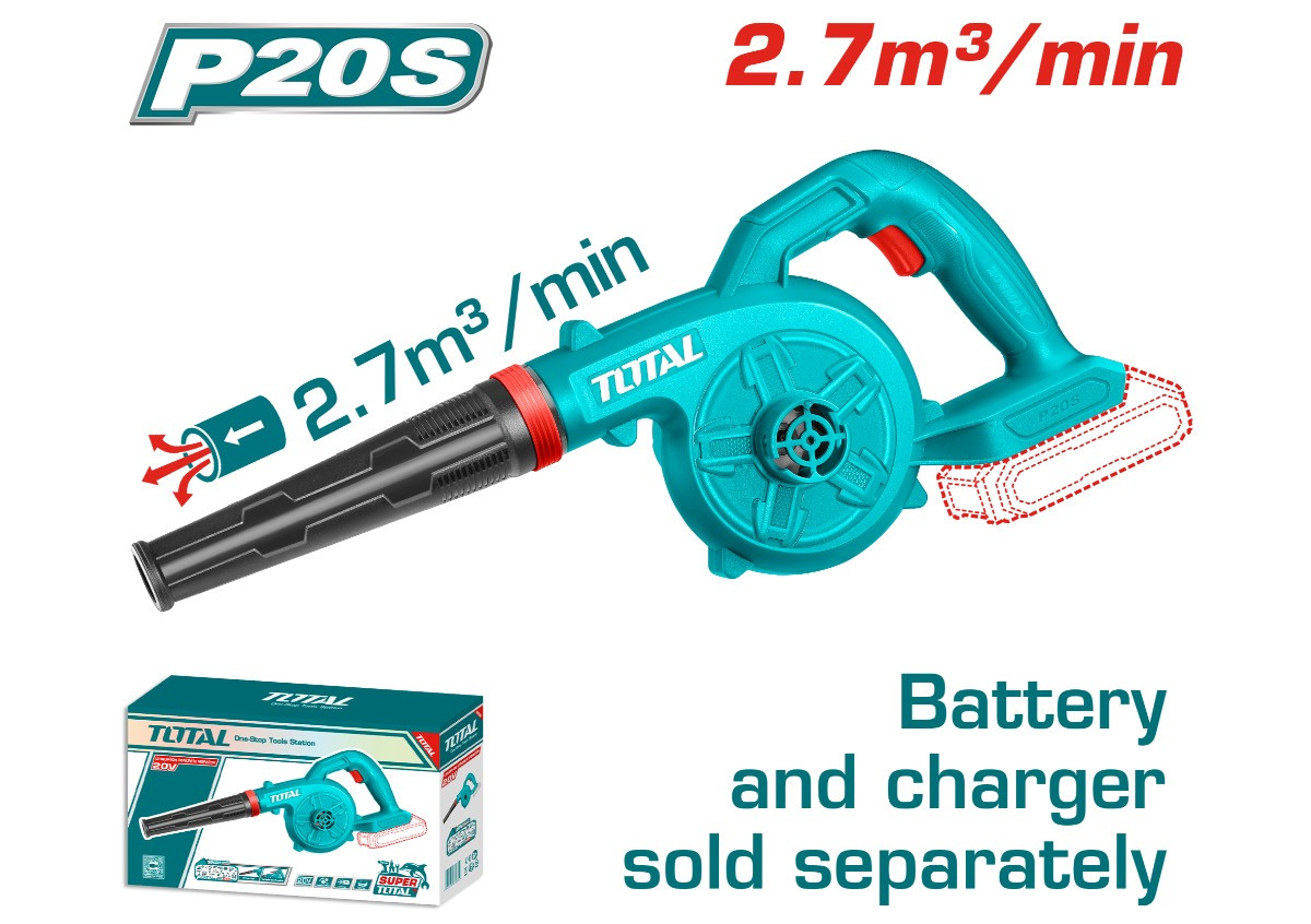 Օդամղիչ (ասպիրատոր) մարտկոցային 20Վ 2.7մ³/ր TOTAL TABLI20028