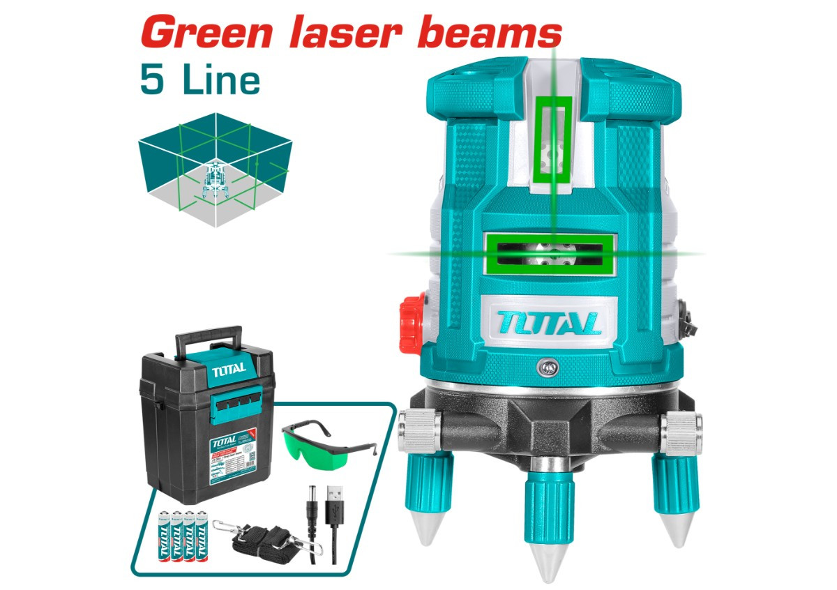 Лазерный нивелир (зеленый лазерные лучи)TOTAL TLL305205