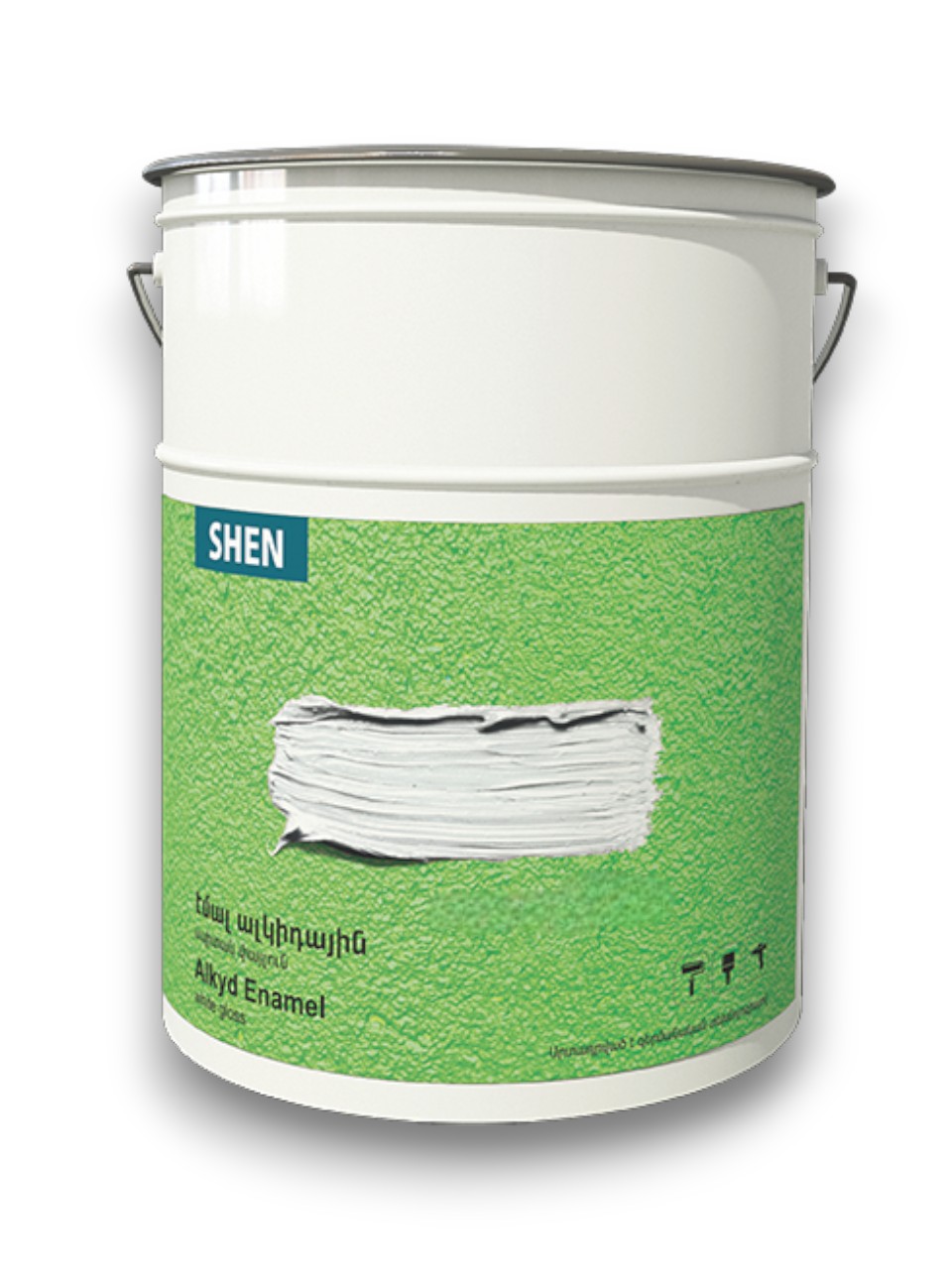 Эмаль алкидная 20л глянцевая белая Shen