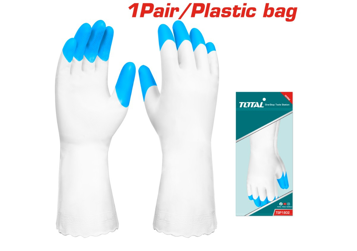 Ձեռնոց ռետինե կենցաղային  TOTAL TSP1802