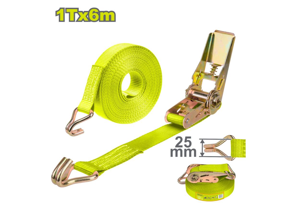 Ձգիչ գոտի ճռիկով 1 տոննա 6մx25մմ DYLLU DTRT13106