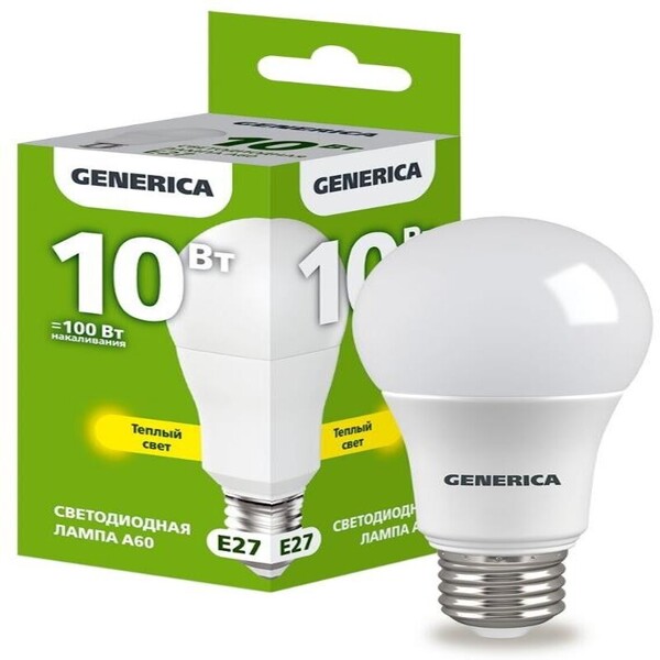 LED լամպ A60 10 w 3000K E27 GENERICA
