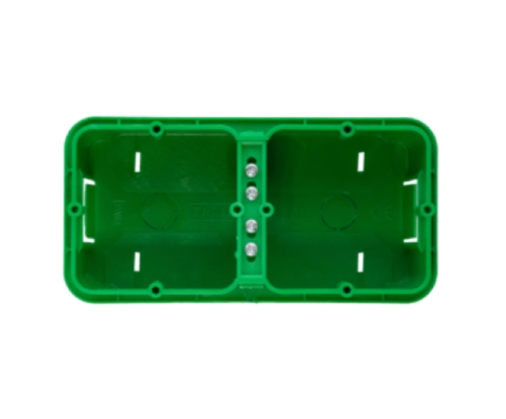 Տուփ մոնտաժային ուղղանկյուն (2-մոդուլային):140x70x43 К-820-2  TITAN